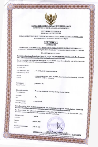 Sertifikat HACCP